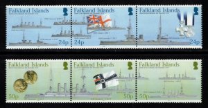FALKLAND ISLANDS 2004 Battle Anniversary; Scott 873-74, SG 1002a, 1005a; MNH