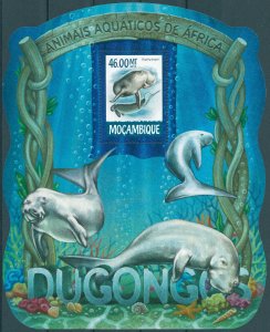 Mozambique 2015 MNH Marine Animals Stamps Dugongs Dugong Wild Animals 1v S/S II