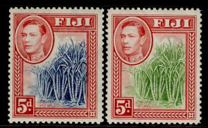 FIJI GVI SG258 + 259, 5d, LH MINT. Cat £42.