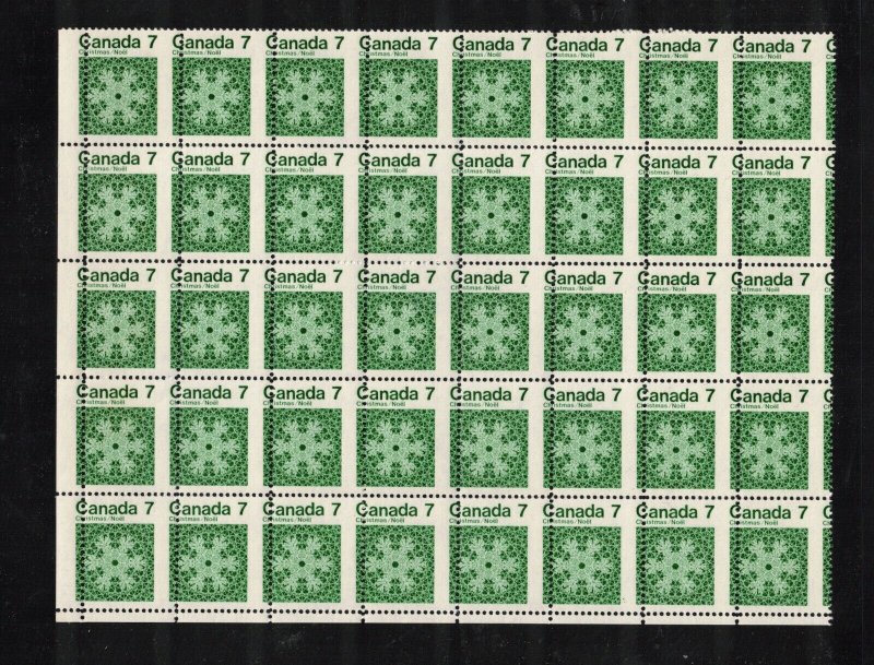 Canada #555 Very Fine Never Hinged Dramatic Misperf Sheet Of Forty