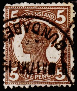 Queensland Scott 129A (1907) Used F, CV $6.50 M