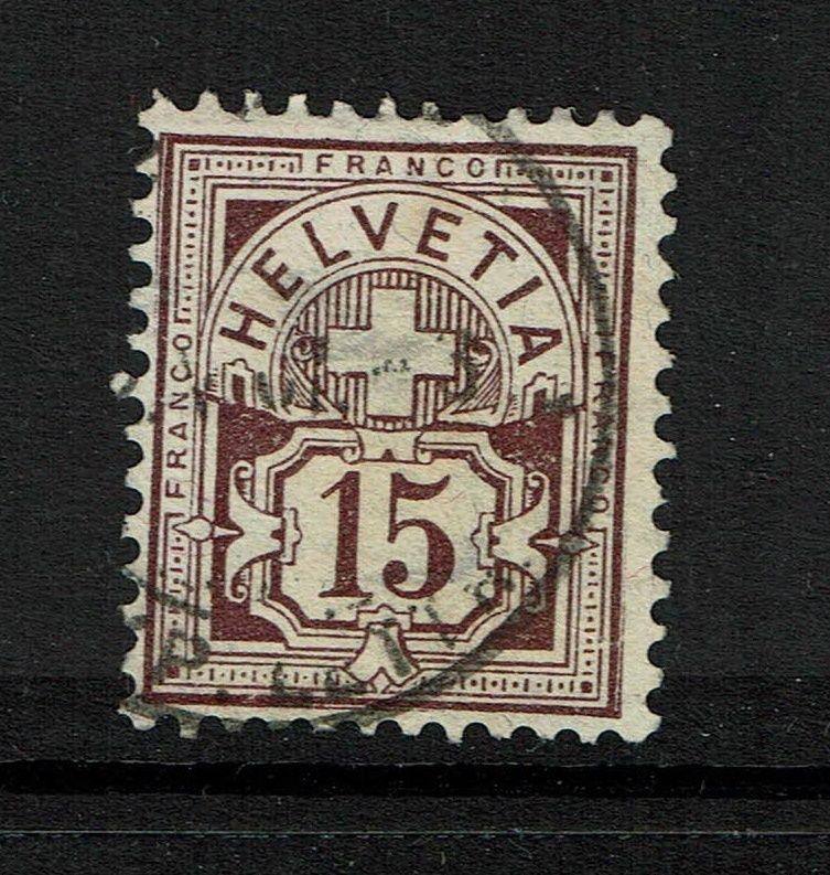 Switzerland - SC# 118 - Used - Wmk Large Crosses (Sm Shallow Thin) - Lot 073017