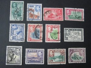 Fiji 1938 Sc 117-9,121-5,127,129-31 FU