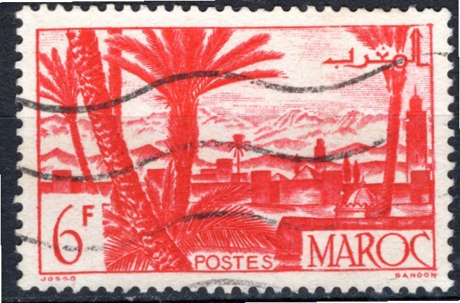 French Morocco 1947: Sc. # 231; Used Single Stamp