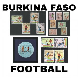 Thematic Stamps - Burkina Faso - Football - Choose from dropdown menu