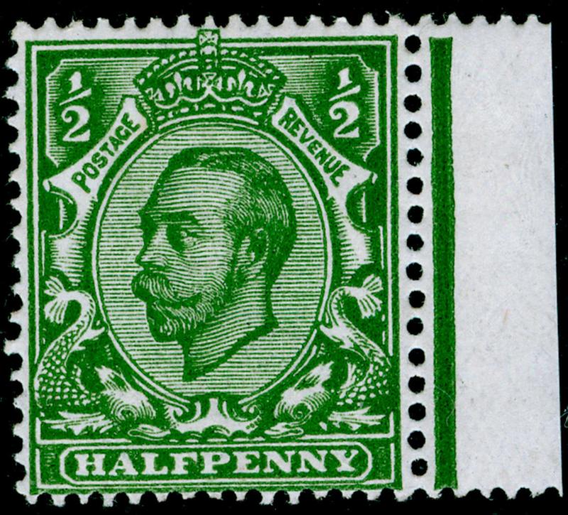 SG344 SPEC N5(3), ½d deep green, NH MINT. Cat £18. WMK RC (SIMPLE)