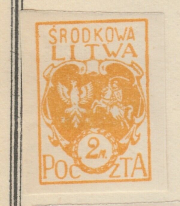 Central Lithuania Mittellitauen Lituanie Lituania 1921 2m MH* A8P11F136