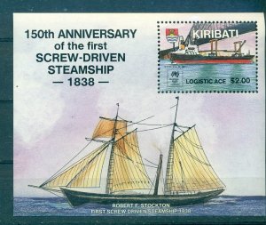 Kiribati - Sc# 508. 1988 150th Ann. Screw Driven Ships. MNH Souv. Sh. MNH $6.00.