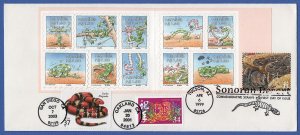 NAMIBIA  SOUTH AFRICA 1999 Yoka Etosha Snake Booklet + US Snakes FDC, Perfins