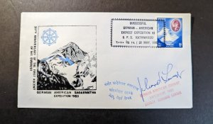1983 Nepal Cover Kathmandu Successful German American Everest Expedition Signed