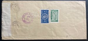 1943 Kaboul Afganistan Censored Cover To New York USA Back Stamps