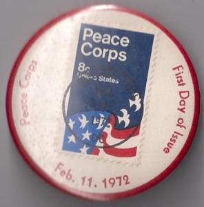 #1447 8c Peace Corps FIRST DAY BUTTON please read below