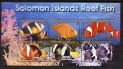 SOLOMON IS. - 2001 - Reef Fish - Perf 6v Sheet - Mint Never Hinged