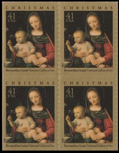 US 4206 Christmas Madonna & Child 41c block 4 MNH 2007