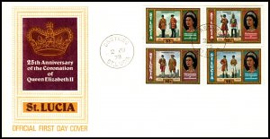 St Lucia 438-441 U/A FDC