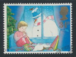 Great Britain  SG 1379 SC# 1200 Used / FU with First Day Cancel  Christmas 1987