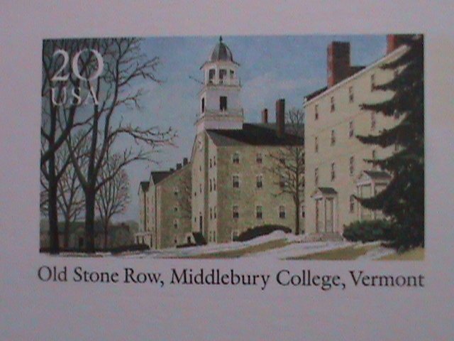 ​UNITED STATES-1999- OLD STONE ROW,MIDDLEBURY COLLEGE, VERMONT-MNH- POST CARD