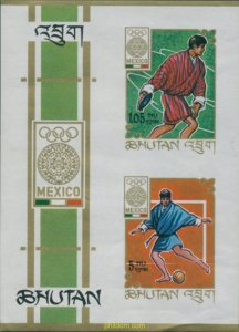 105053 MNH BHUTAN 1968 19 JUEGOS OLIMPICOS VERANO MEXICO 1968