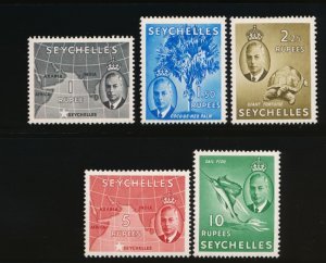 SEYCHELLES 167-171 MINT HINGED KGVI TOP VALUES