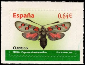 Spain 3686 - Mint-NH - 64c Zygaena Moth (2010) (cv $2.80)