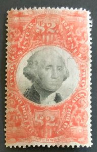 USA REVENUE STAMP THIRD ISSUE 1872 $2  SCOTT# R145