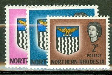 BX: Northern Rhodesia 75, 77-88 mint CV $60.80; scan shows only a few