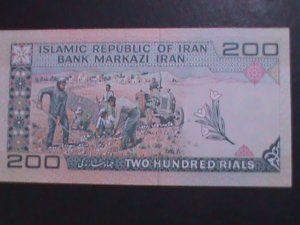 ​IRAN- BANK OF MARKAZI IRAN-200 RIALS UN CIRCULATED BANK NOTE XF HARD TO FIND