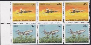 US C25b Trust Territories Marshall Islands Airmail NH VF Aircraft(1989) 36-45...