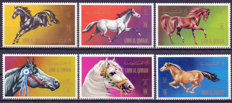 Umm al quwain. 1972. 496A-501A. Horses. MNH.