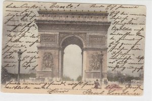 France 1901 Paris Arc de Triomphe Picture Stamps Card to Apolda Ref 31476 