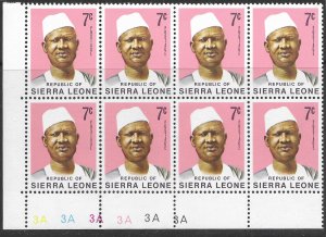 Sierra Leone #426 MNH plate block of 8