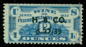 US 12 ounces WINE or FERMENTED JUICE REVENUE, used, VF