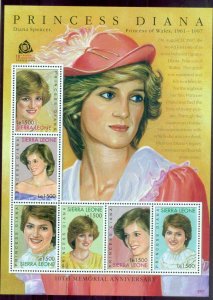 Sierra leone 2007 Princess Diana in Memoriam, 10th Anniv., Paintings of a Pri...