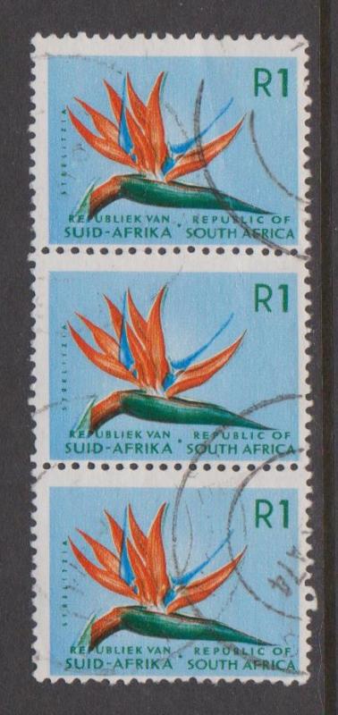 South Africa Sc#266 Used Strip of 3