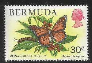 BERMUDA  373  MNH, MONARCH BUTTERFLY