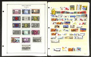 Guernsey Stamp Collection on 12 Scott International Pages 1969-1976 (BC)