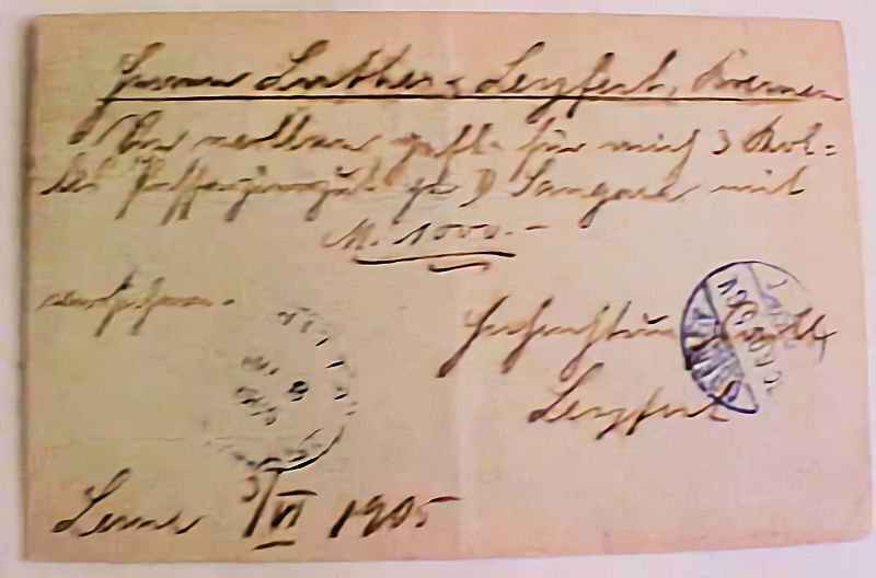 TOGO----WITTA  JU 8,1905 HOME BIET,GOLD COAST,BREMEN CANCELS FOLDED RARE