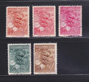 Ecuador 589-593 Set U Products Of Ecuador