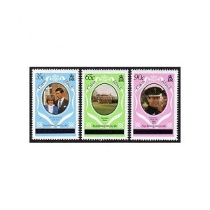 Caicos 8-10,MNH.Michel 8-10 type I. Charles and Diana wedding,1971.