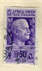 ITALY COLONIES; EAST AFRICA 1938 pictorial issue fine used 50c. value