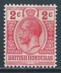 British Honduras #76a NH 2c King George V - Carmine