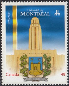 Canada 2003 MNH Sc #1977 48c Universite de Montreal