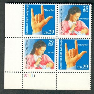 2783 - 2784 Sign Language MNH plate block - LL