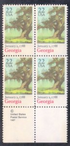 USA SCOTT#2339 MNH BLOCK of 4 ,USPS  22c, 1988