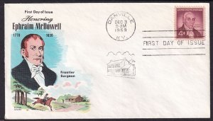 1959 Ephraim McDowell, surgeon 4c Sc 1138 Danville KY with Fluegel cachet (XC