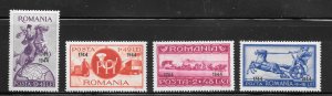 Romania Scott B239-42 Unused LHOG - 1944 Overprints - SCV $18.00