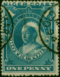 Niger Coast 1894 1d Dull Blue SG46b V.F.U