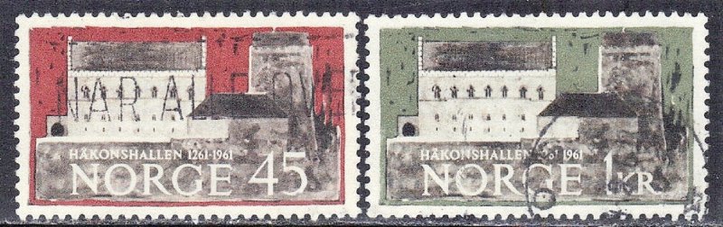 NORWAY SC# 393+394 *USED* 45o+1k  1961  SEE SCAN