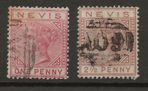 Nevis 23-24 Used F/VF 1882-83 SCV $90.00 (jr)