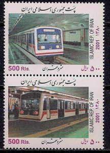 2001 Iran 2874-75 Subway cars 4,40 €